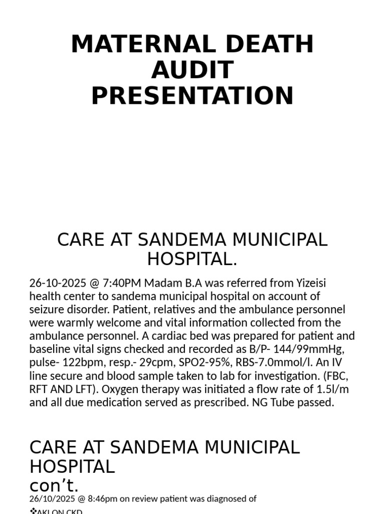 Maternal Death Audit.-2 | PDF