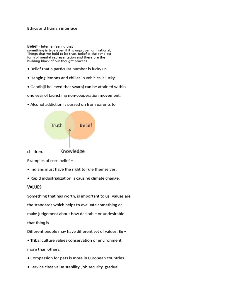 Ethics, Values, and Human Beliefs | PDF | Value (Ethics) | Social Equality