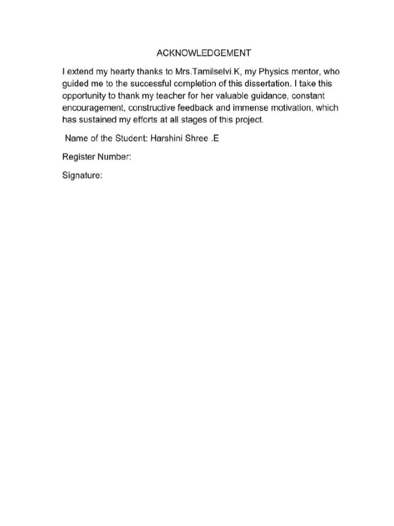 Acknowledgement | PDF