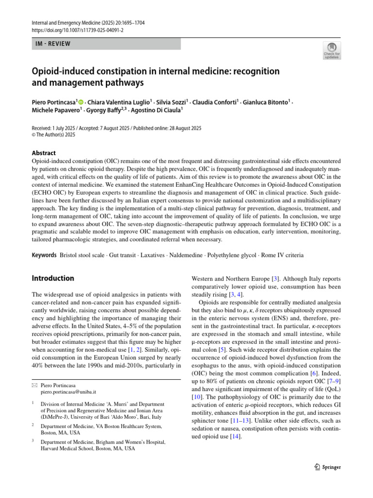 Opioid-Induced Constipation Management Guide | PDF | Opioid | Constipation