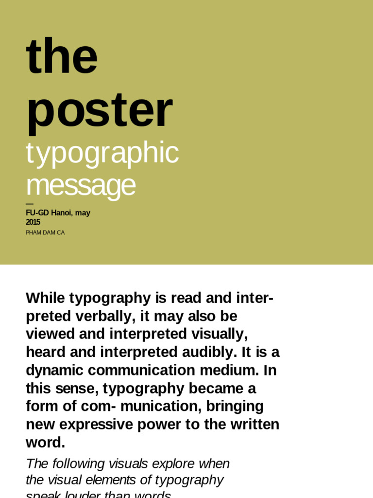 Exploring Visual Typography Dynamics | PDF