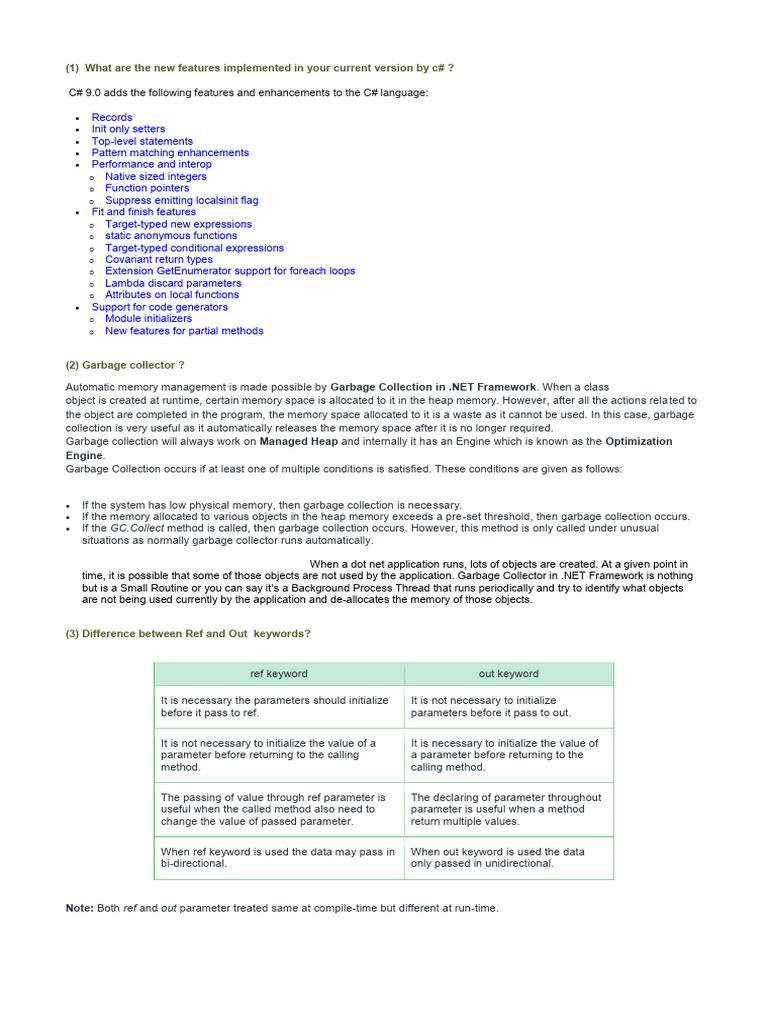 C# Q&A | PDF | Class (Computer Programming) | Language Integrated Query