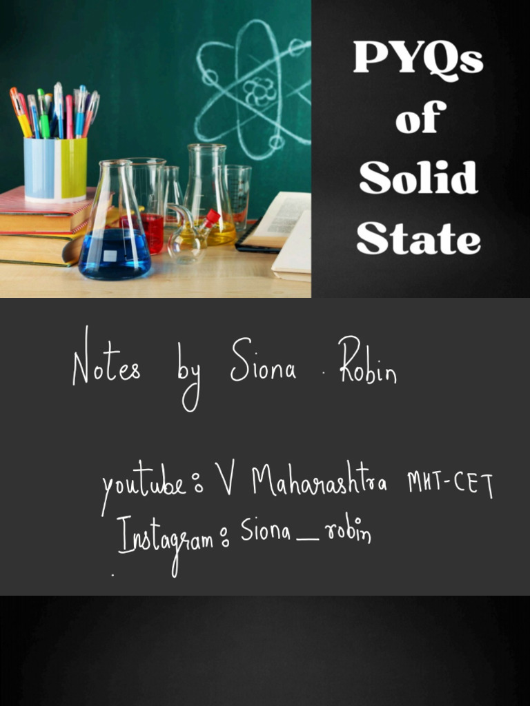 PYQ of solid state | PDF