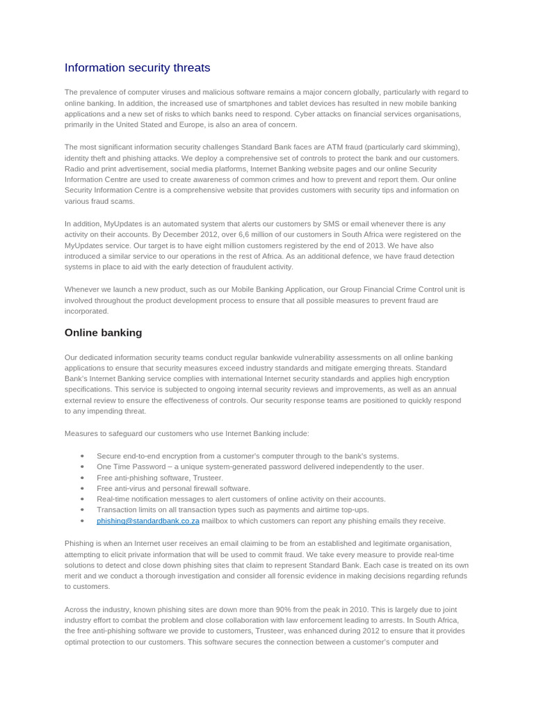 Information Security Threats | PDF | Computer Security | Security