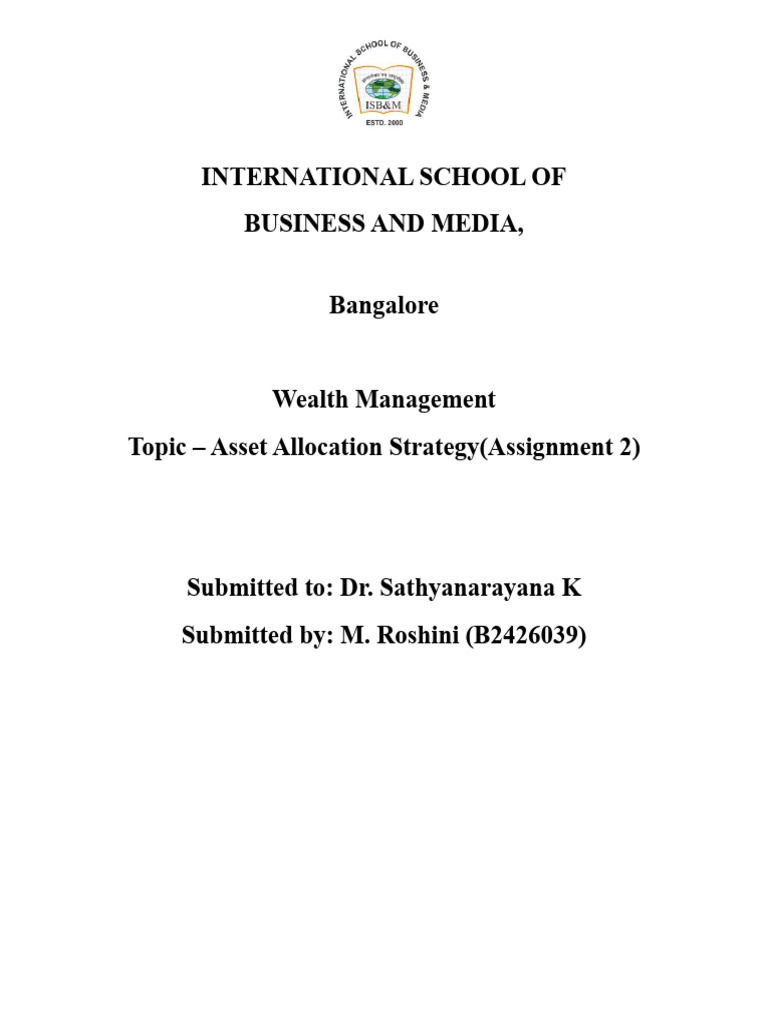 Asset Allocation Strategy for Wealth Management | PDF | Asset ...