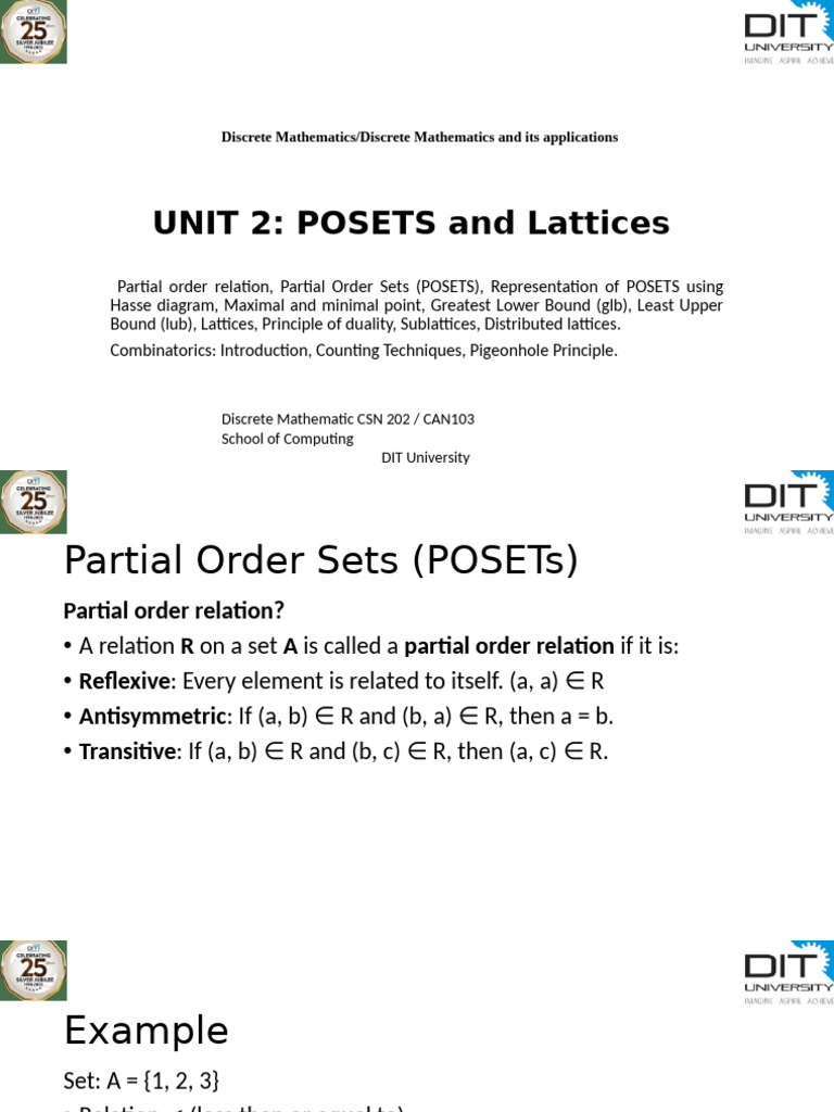 Understanding POSETS and Lattices in Discrete Math | PDF | Mathematical ...