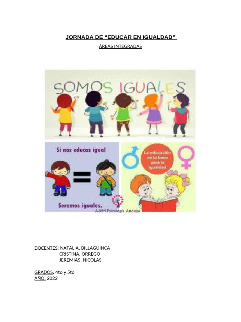 Jornada de Esi | PDF | Igualdad de género | Estudios de género