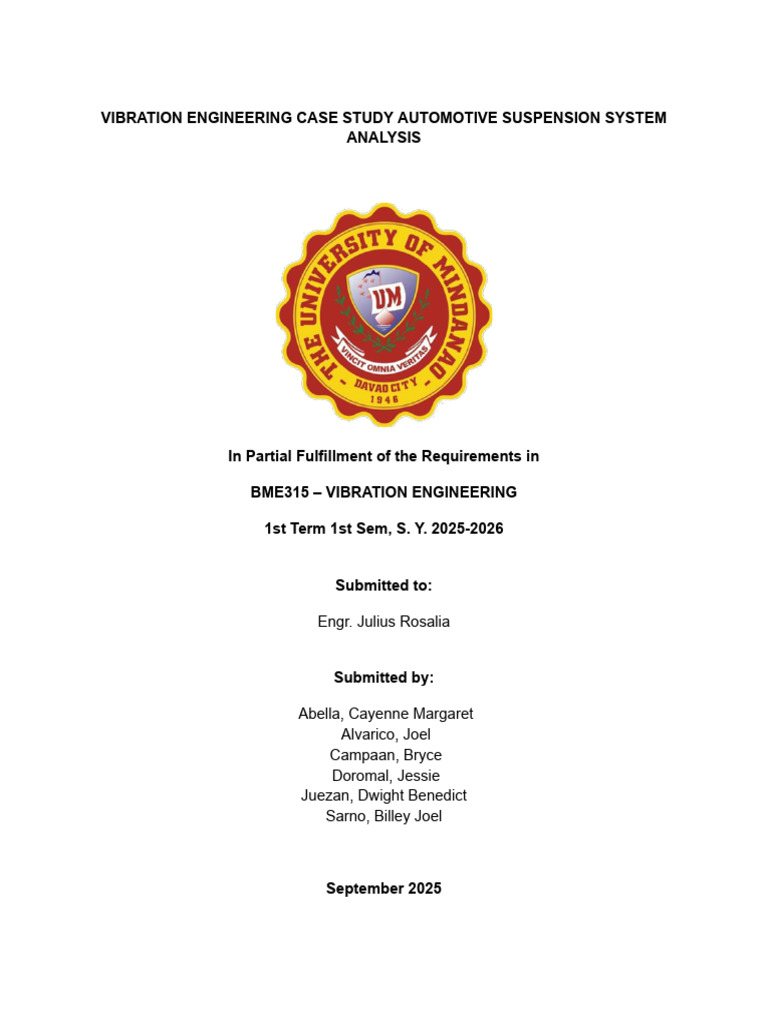 SUV Vibration Engineering Case Study | PDF | Vehicle Technology ...