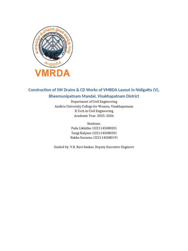 Likhitha Project Report | PDF | Concrete | Stormwater