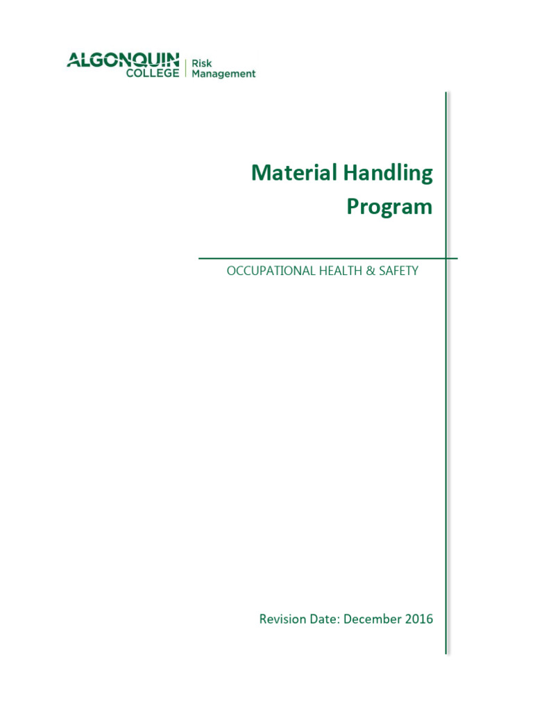 Material Handling Program 2016 | PDF | Forklift | Pallet