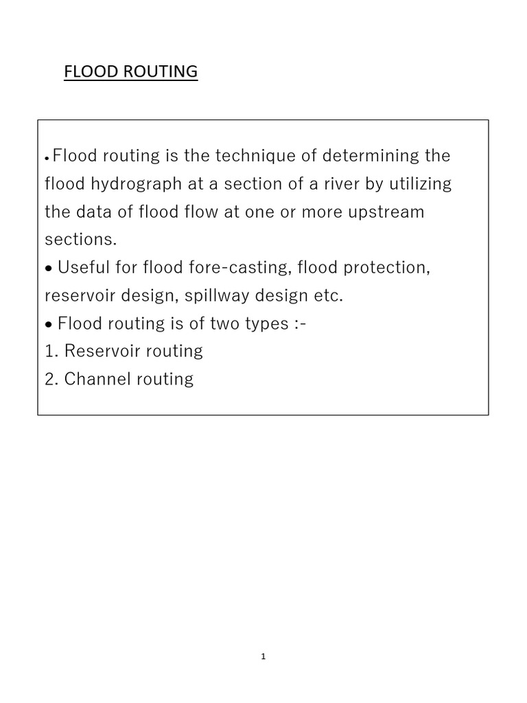 Flood Routing 2 | PDF