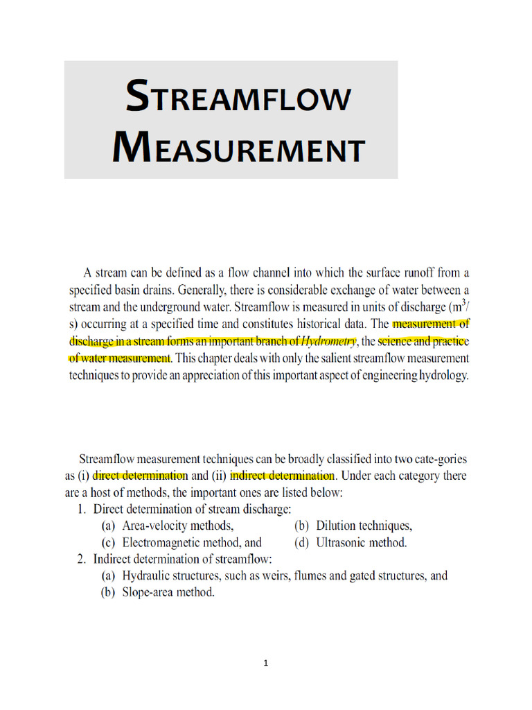 Streamflow Measurement 2 | PDF