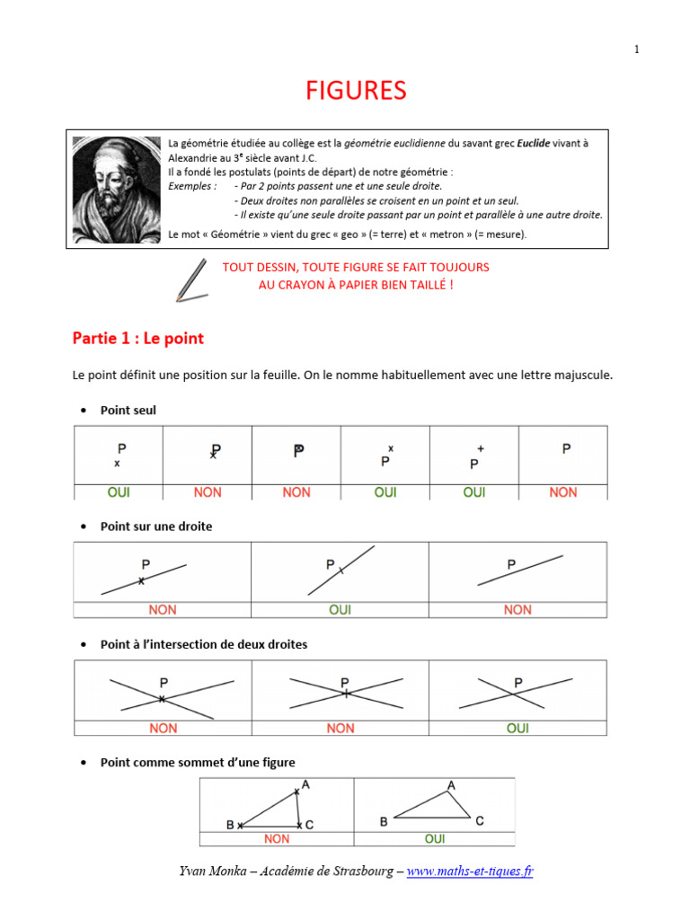 Géométrie : Points et Droites au Collège | PDF | Triangle | Cercle