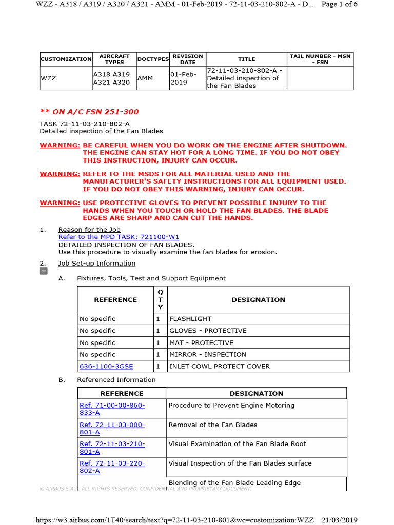Fan Blade Inspection Procedure Guide | PDF | Airbus