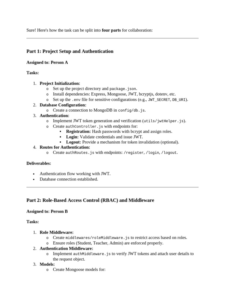 Collaborative JWT Authentication Setup | PDF | Information Technology ...