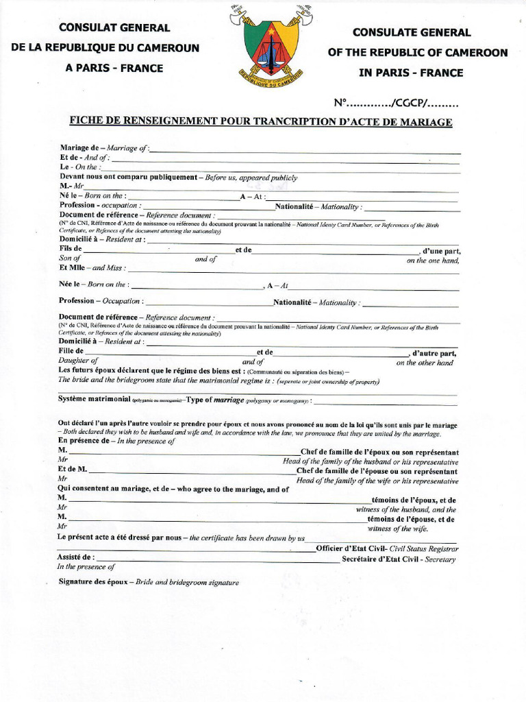 Transcription Dacte de Mariage | PDF