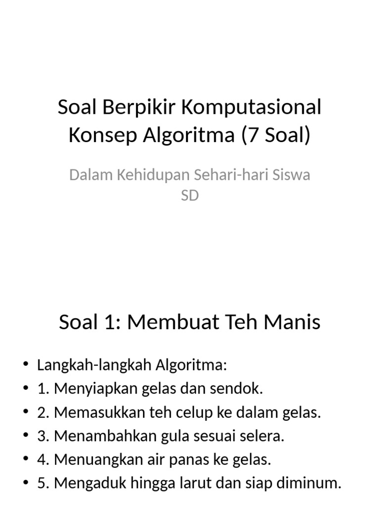 Soal 7 Algoritma Komputasional SD | PDF
