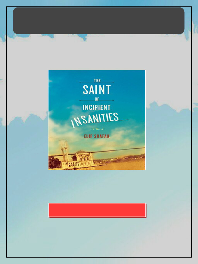 The Saint of Incipient Insanities A Novel 1st Edition Elif Shafak ...