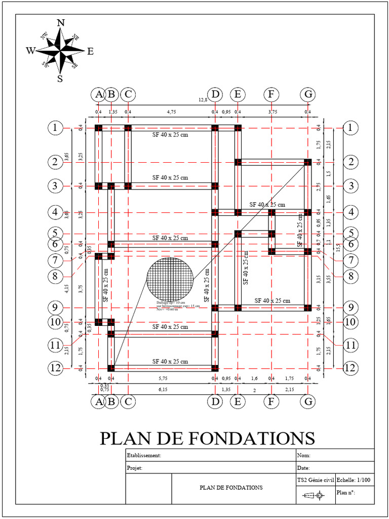 Plan de fondations en génie civil | PDF
