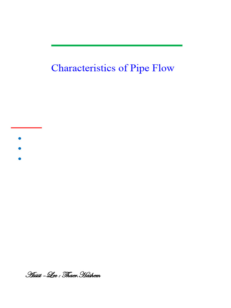 Fluid Flow Classifications and Pipe Dynamics | PDF | Laminar Flow ...
