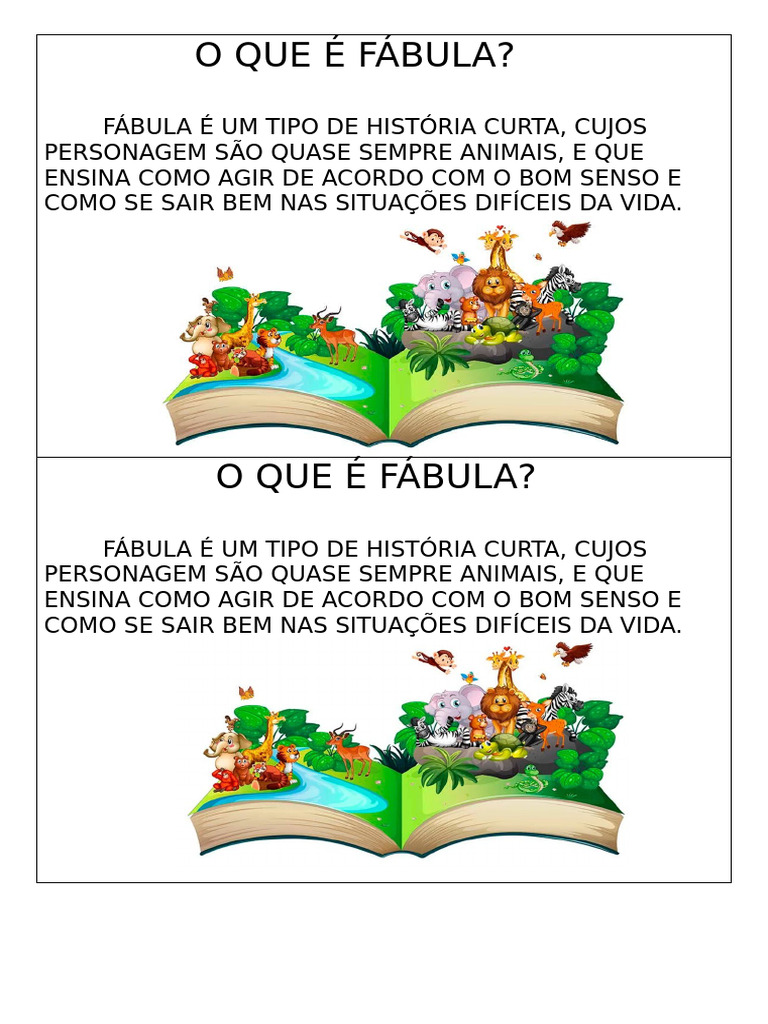 O Que é Fábula: Definição e Exemplos | PDF