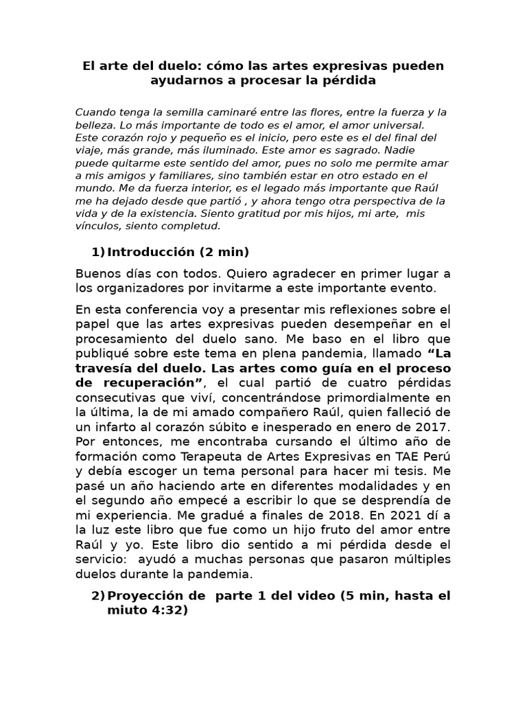 El arte del duelo y su sanación | PDF | Dolor | Las emociones
