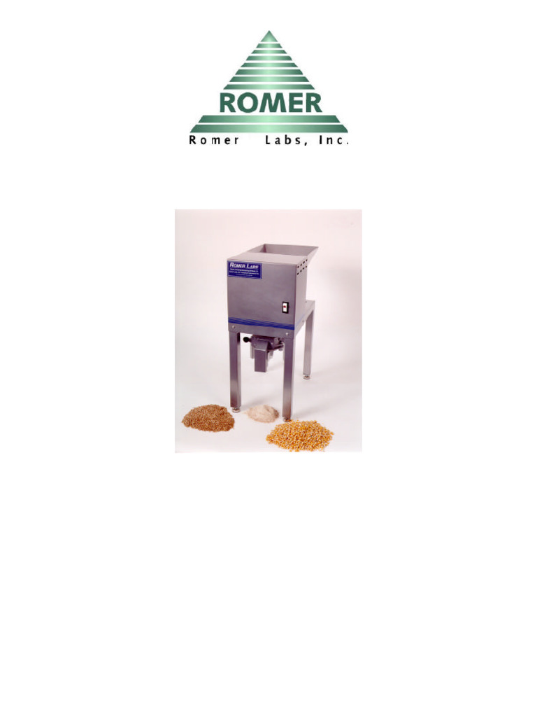 Romer Series II Mill User Manual | PDF | Mill (Grinding) | Flour