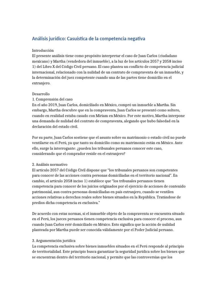 Analisis Casuistica Competencia Negativa | PDF | Justicia | Crimen y ...