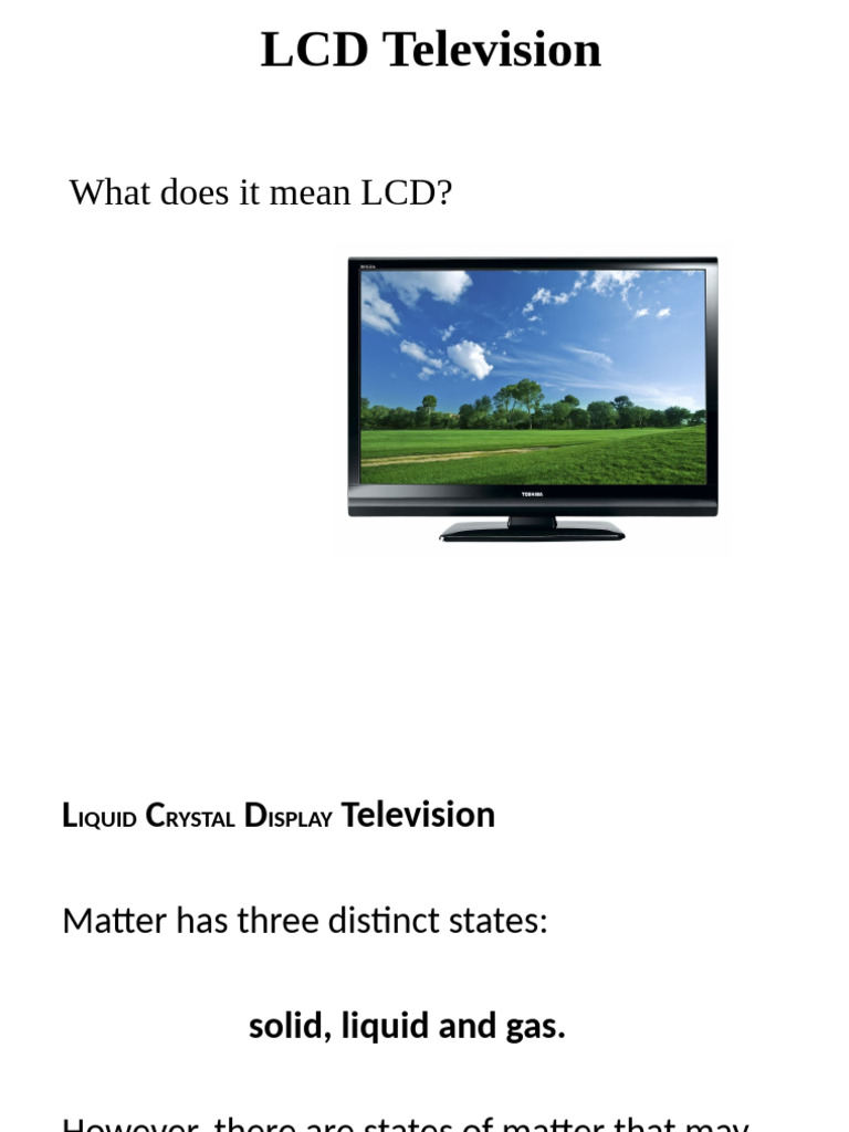 Understanding LCD Television Technology | PDF | Liquid Crystal Display ...