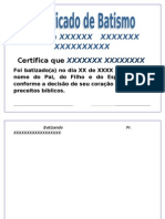 Certificado de Batismo 1