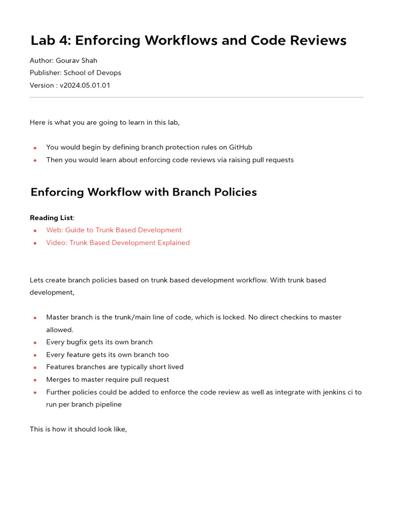 Lab 4 Enforcing Workflows and Code Reviews | PDF | Computer Engineering ...
