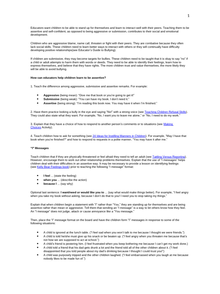 Asertividad Assertiveness | PDF | Bullying | Cyberbullying