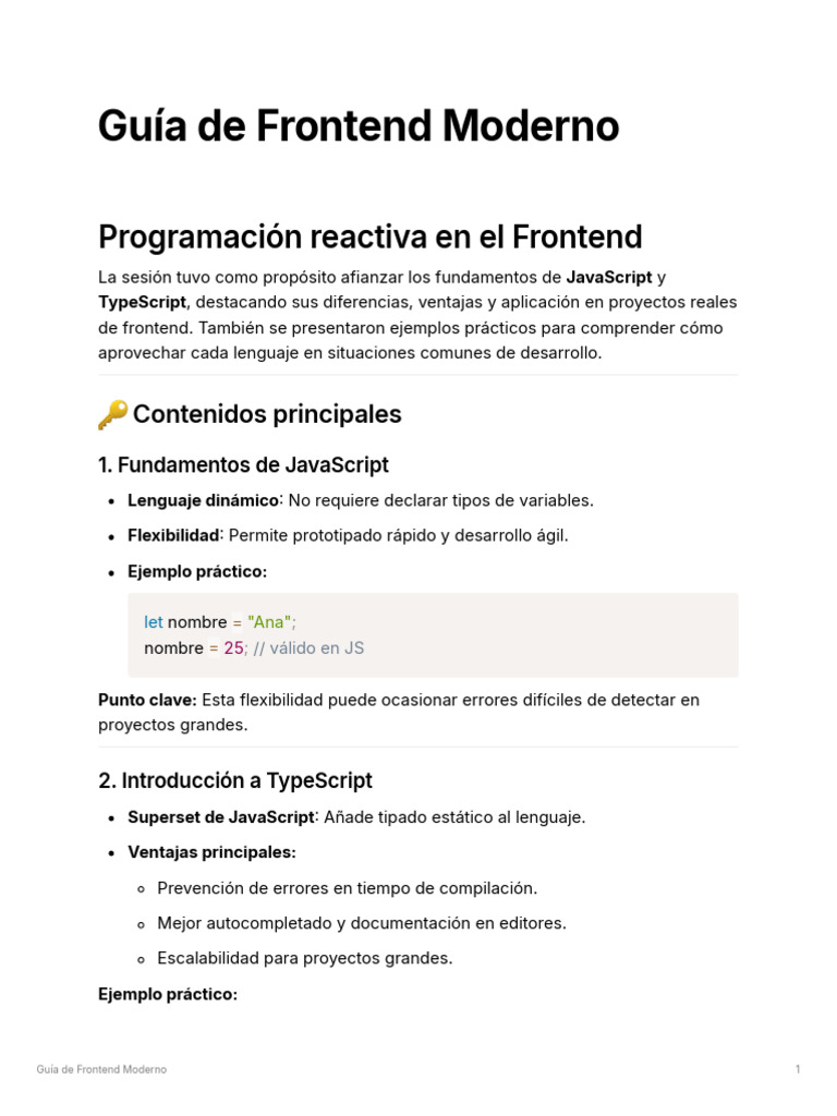 Fundamentos de JavaScript y TypeScript | PDF | Script Java | Lenguaje ...