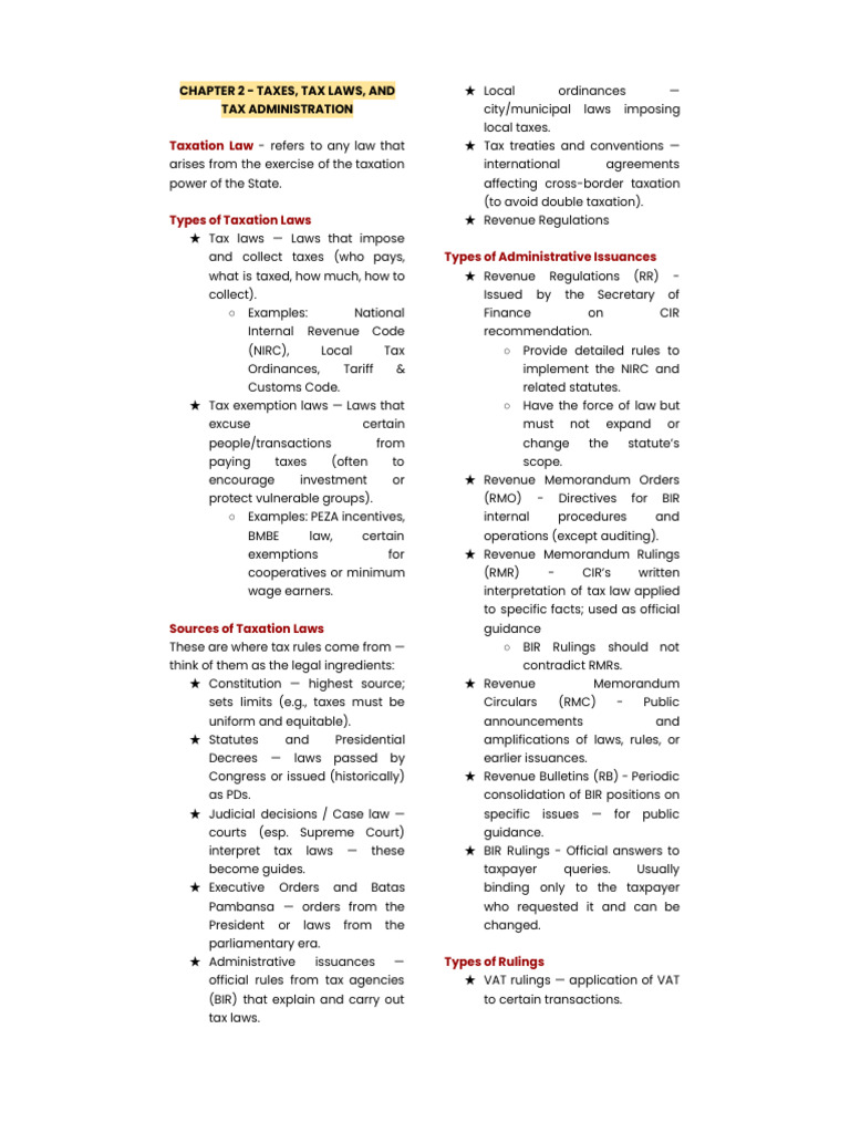 Income Tax Quick Notes - PDF 2 | PDF | Taxes | Taxation In The United ...