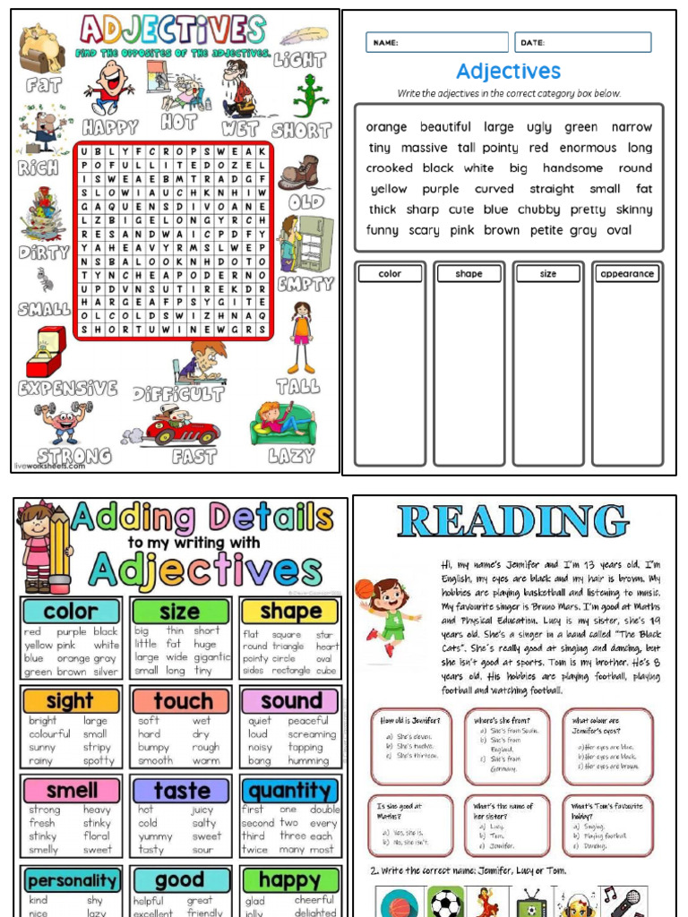 ADJETIVES - 191125 | PDF
