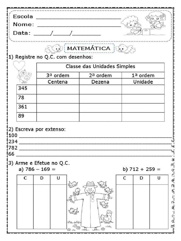 Avaliação de Matemática - 3 Ano | PDF
