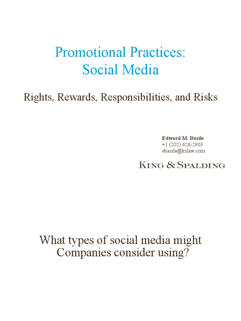 Promotional Practices Social Media in Medical Devices | PDF | Food And ...