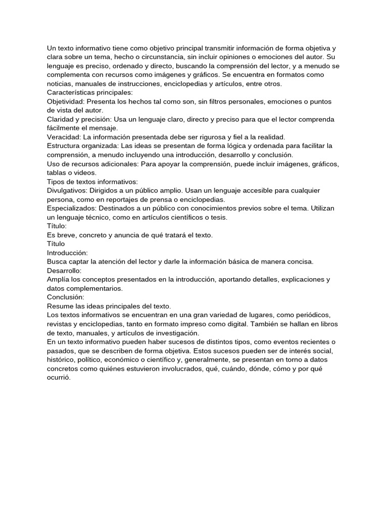 Textos Informativos - 063506 | PDF