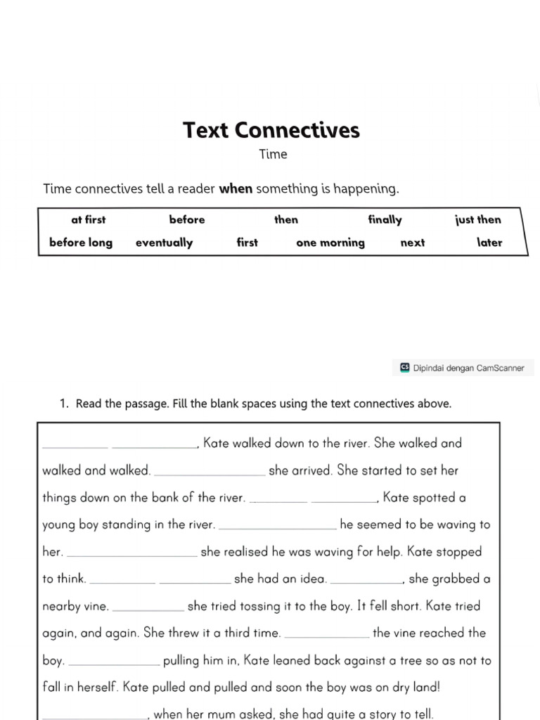 Latihan Time Connectives & Past Continuous Kelas IX | PDF