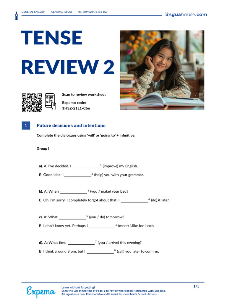 Tense Review 2 British English Student B1 B2 | PDF | Grammar | Syntax