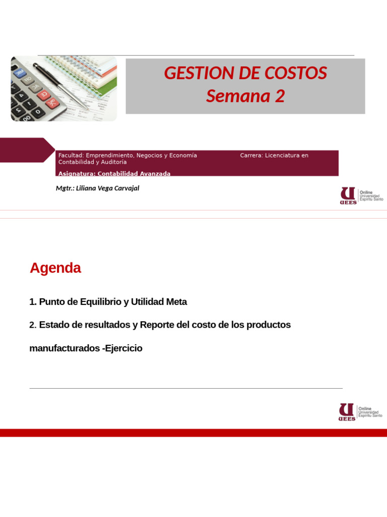 Gestión de Costos: Punto de Equilibrio y Utilidad | PDF | Costo | Precios