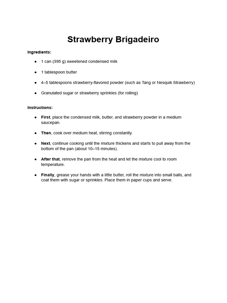 Recipe Strawberry Brigadeiro Pdf