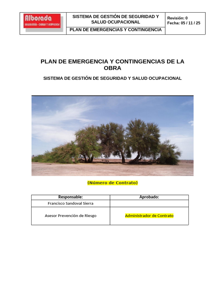 Plan de Emergencias y Contingencia Laboral | PDF | Seguridad y salud ...