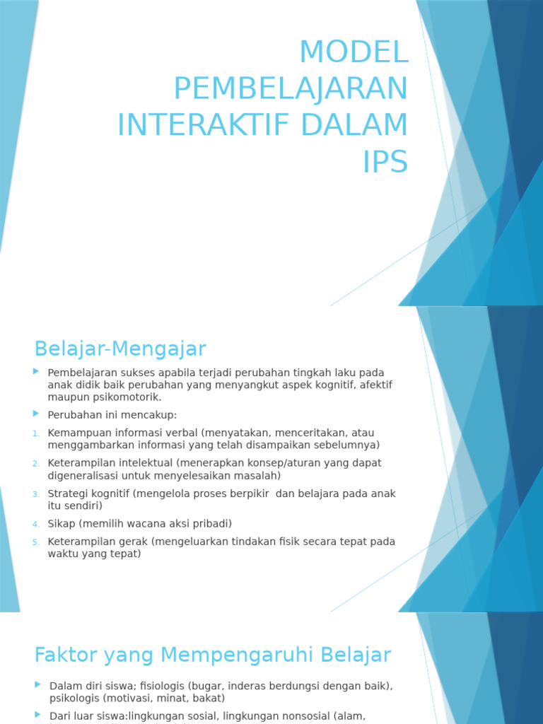 Model Pembelajaran Interaktif IPS | PDF