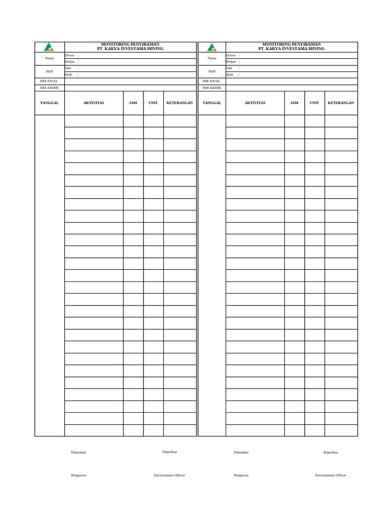 Form Penyiraman PIT-2 | PDF