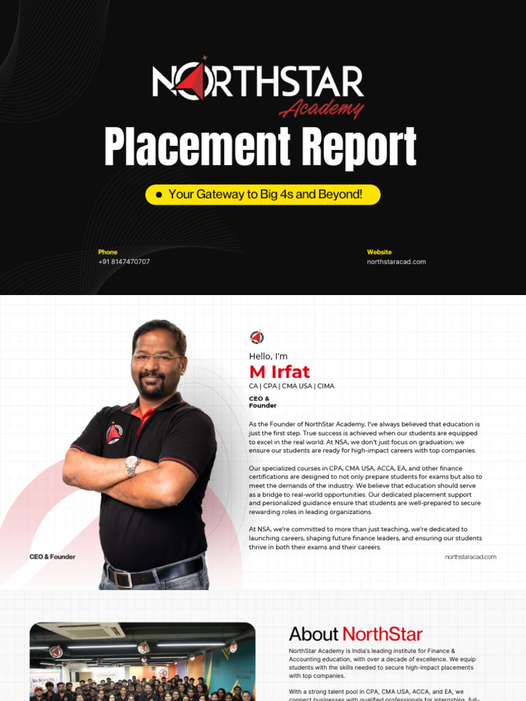 NorthStar Academy Placement Report | PDF | Accountant | Audit