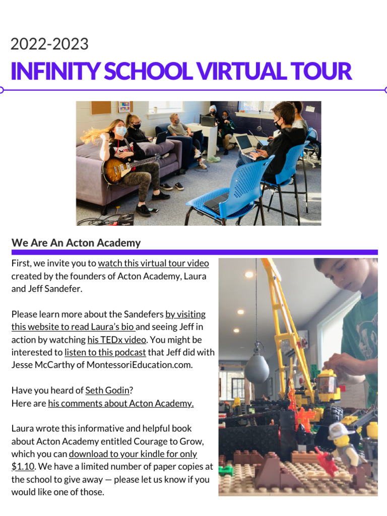Infinity School Virtual Tour 22 23 | PDF | Learning | Behavior Modification