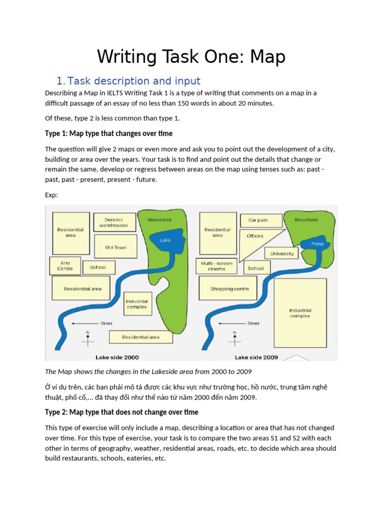 IELTS Writing Task 1: Map Description Guide | PDF