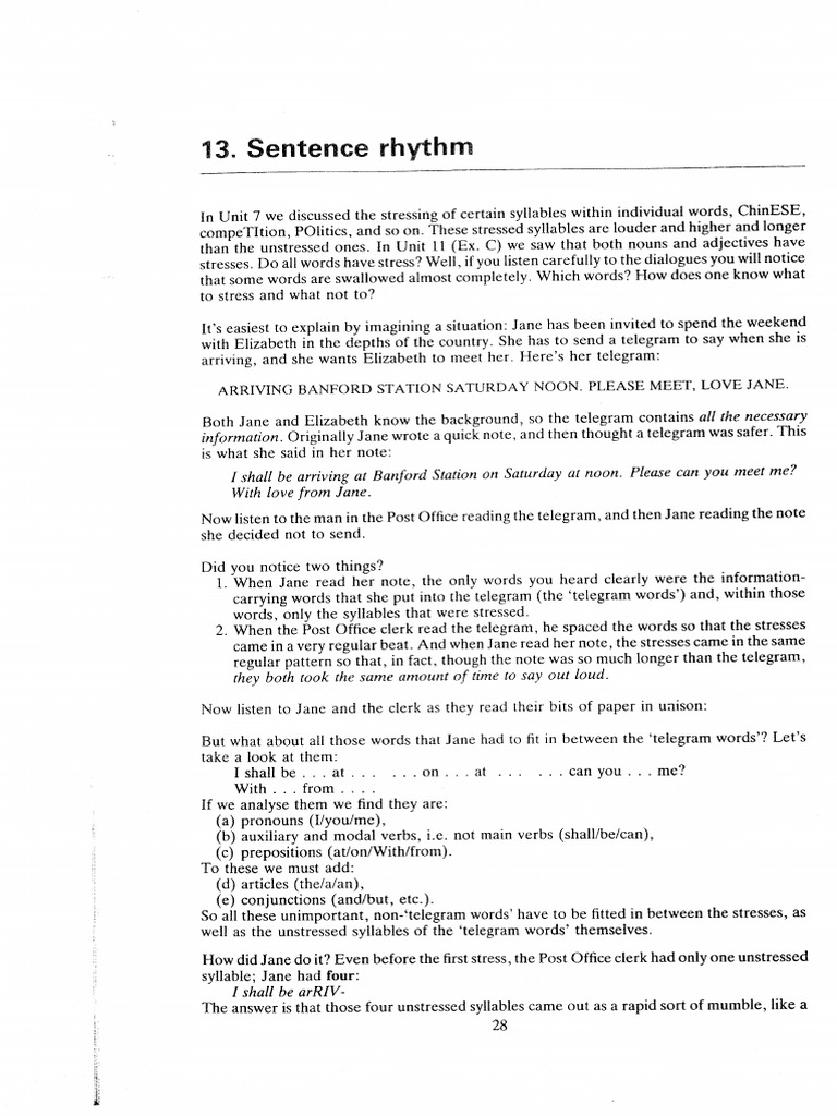 Sentence Rhythm Elise | PDF