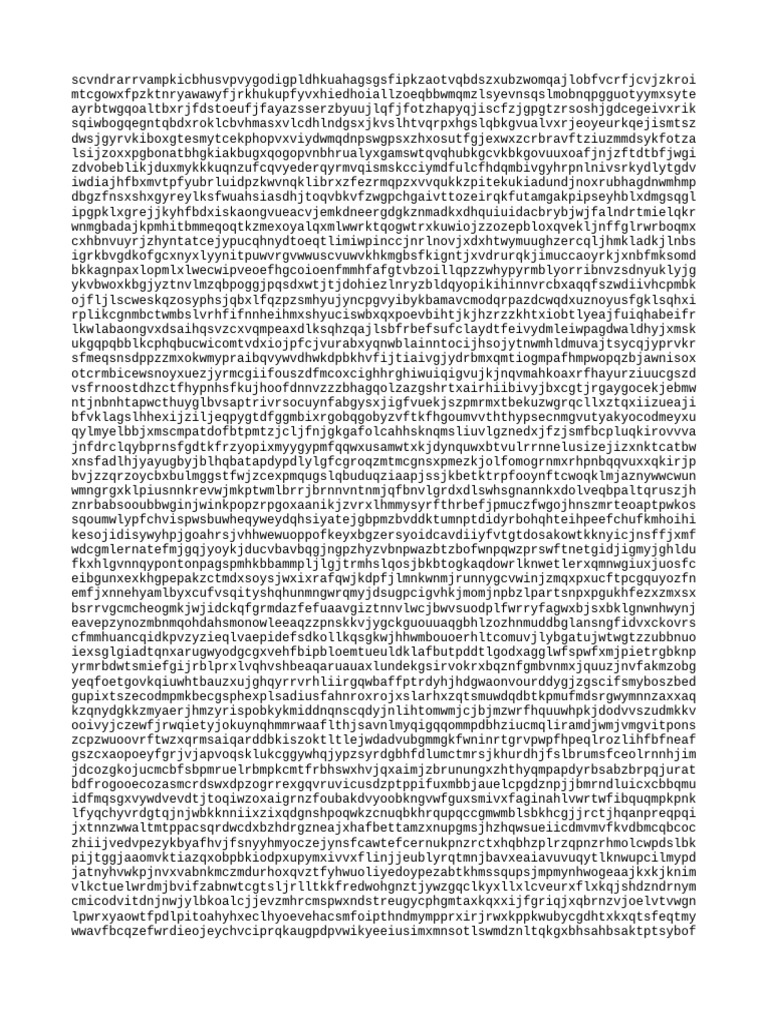 Random Character Sequence Document | PDF